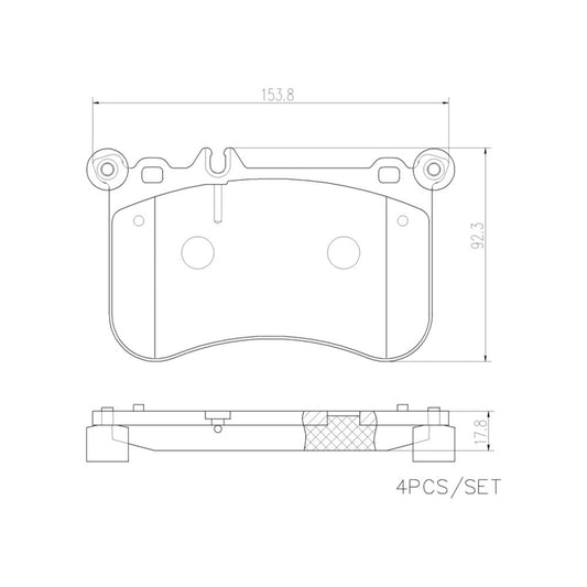 Balatas De Freno Delantera Para Mercedes-Benz Slk55 Amg 2013-2016