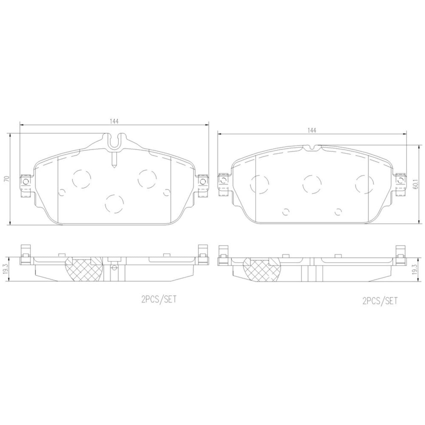 Balatas De Freno Delantera Para Mercedes-Benz B180 2012-2015