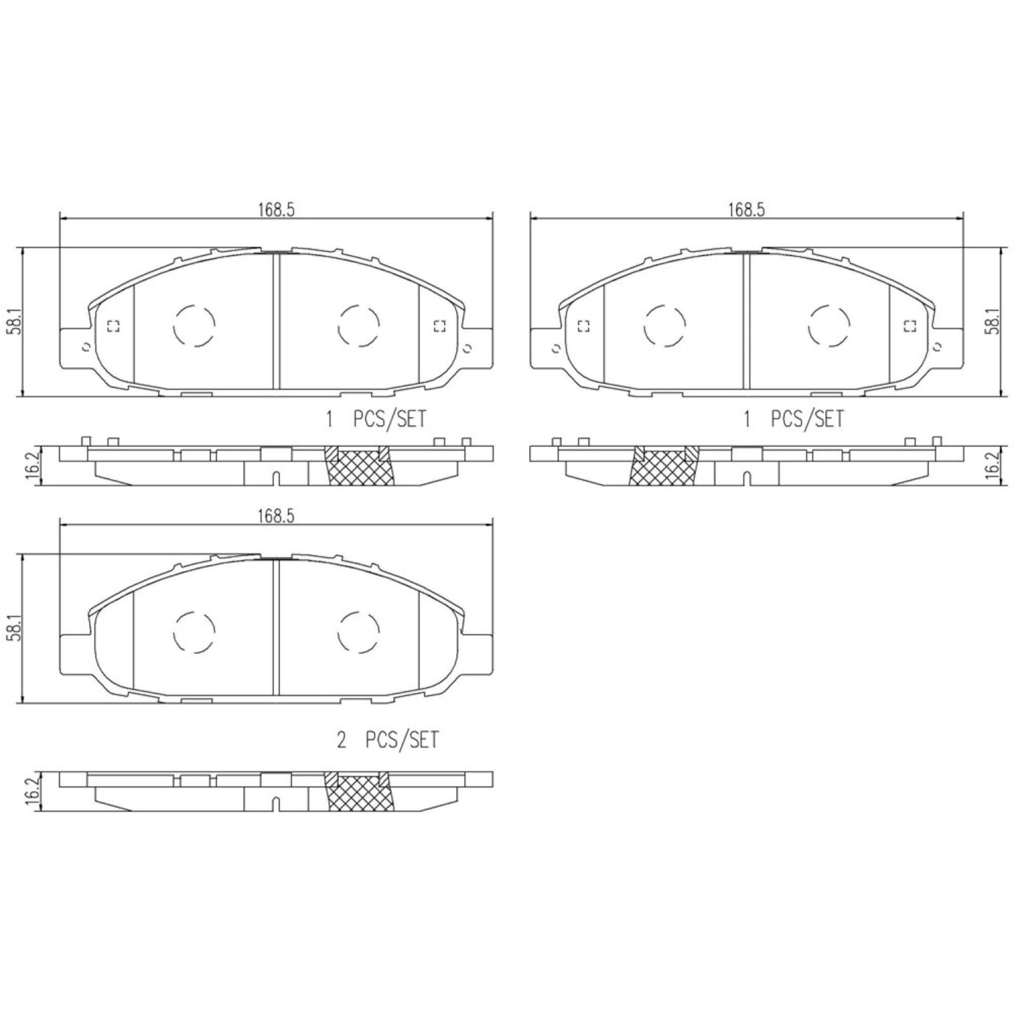 Balatas De Freno Delantera Para Nissan Urvan 2002-2013