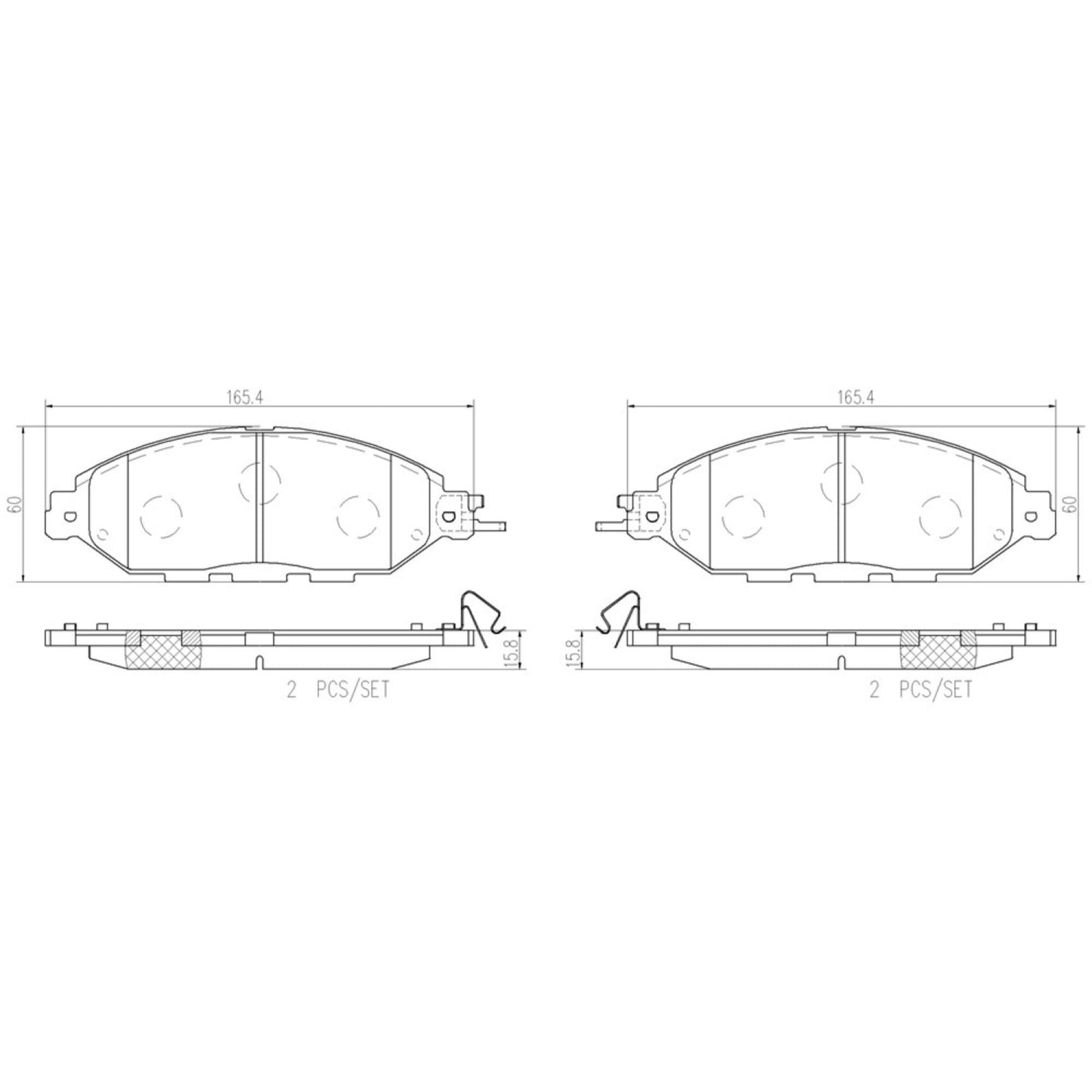 Balatas De Freno Delantera Para Nissan Pathfinder 2013-2019