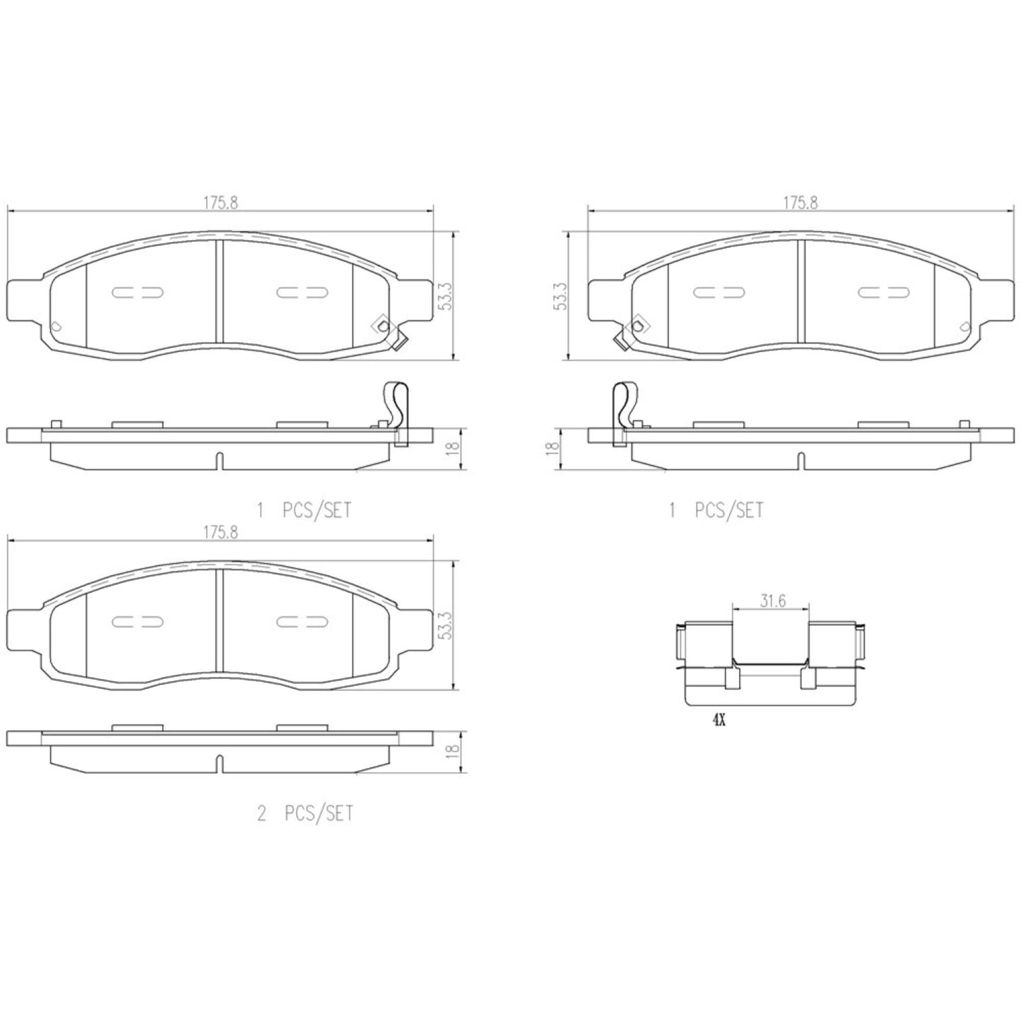 Balatas De Freno Delantera Para Nissan Titan 2004-2007