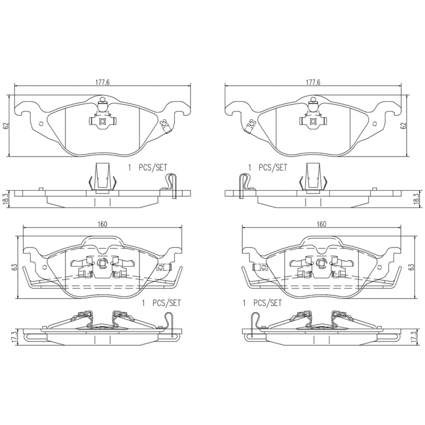Balatas De Freno Delantera Para Chevrolet Astra 2000-2008