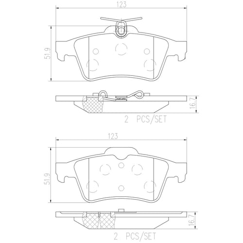 Balatas De Freno Trasera Para Mazda 3 2004-2013