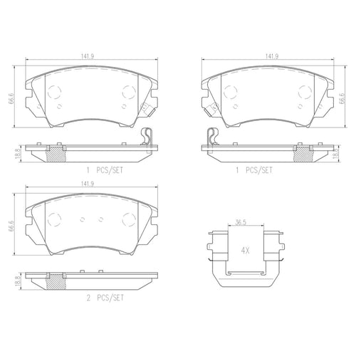 Balatas De Freno Delantera Para Chevrolet Camaro 2010-2015