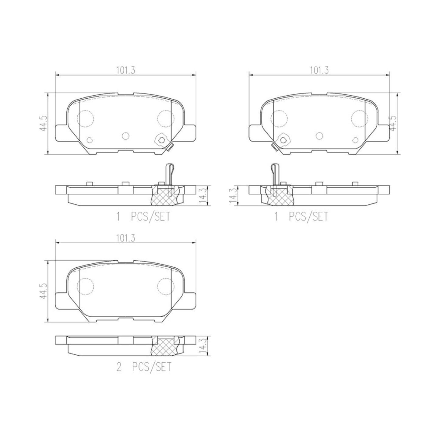 Balatas De Freno Trasera Para Mitsubishi Outlander 2013-2020