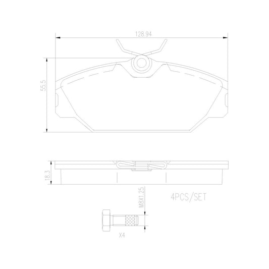 Balatas De Freno Delantera Para Renault Clio 2002-2006