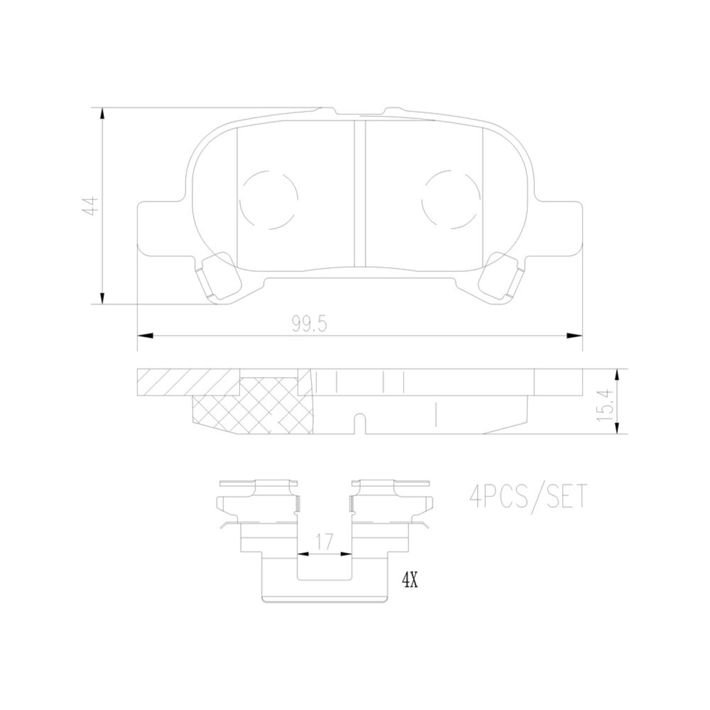 Balatas De Freno Trasera Para Toyota Avalon 2000-2007
