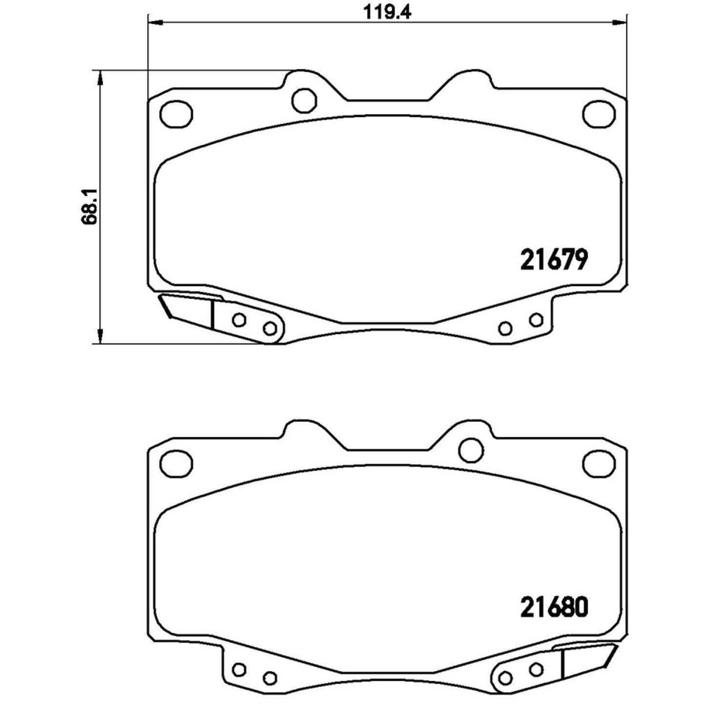 Balatas De Freno Delantera Para Toyota Tacoma 2000-2002