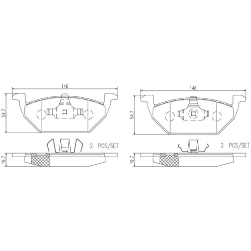 Balatas De Freno Delantera Para Volkswagen Golf 1999-2007