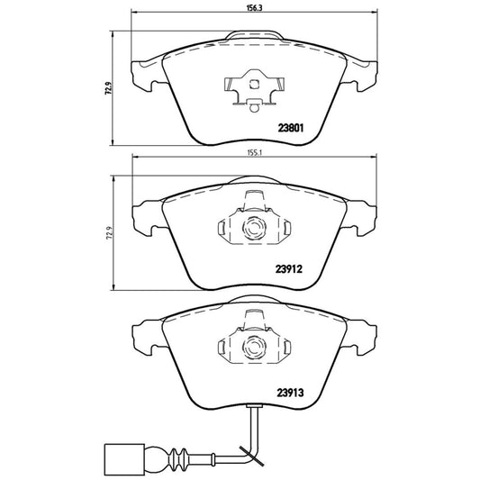 Balatas De Freno Delantera Para Audi A3 2004-2013