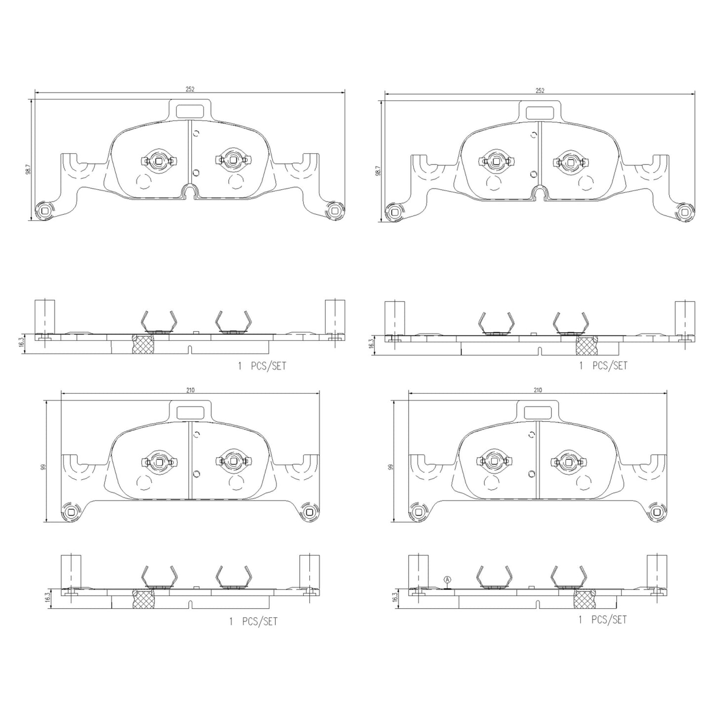 Balatas De Freno Delantera Para Audi A4 2017-2022