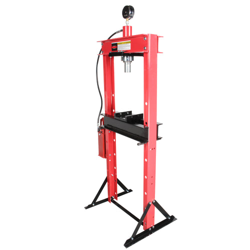 Prensa hidroneumatica con piston y manometro (20 ton)