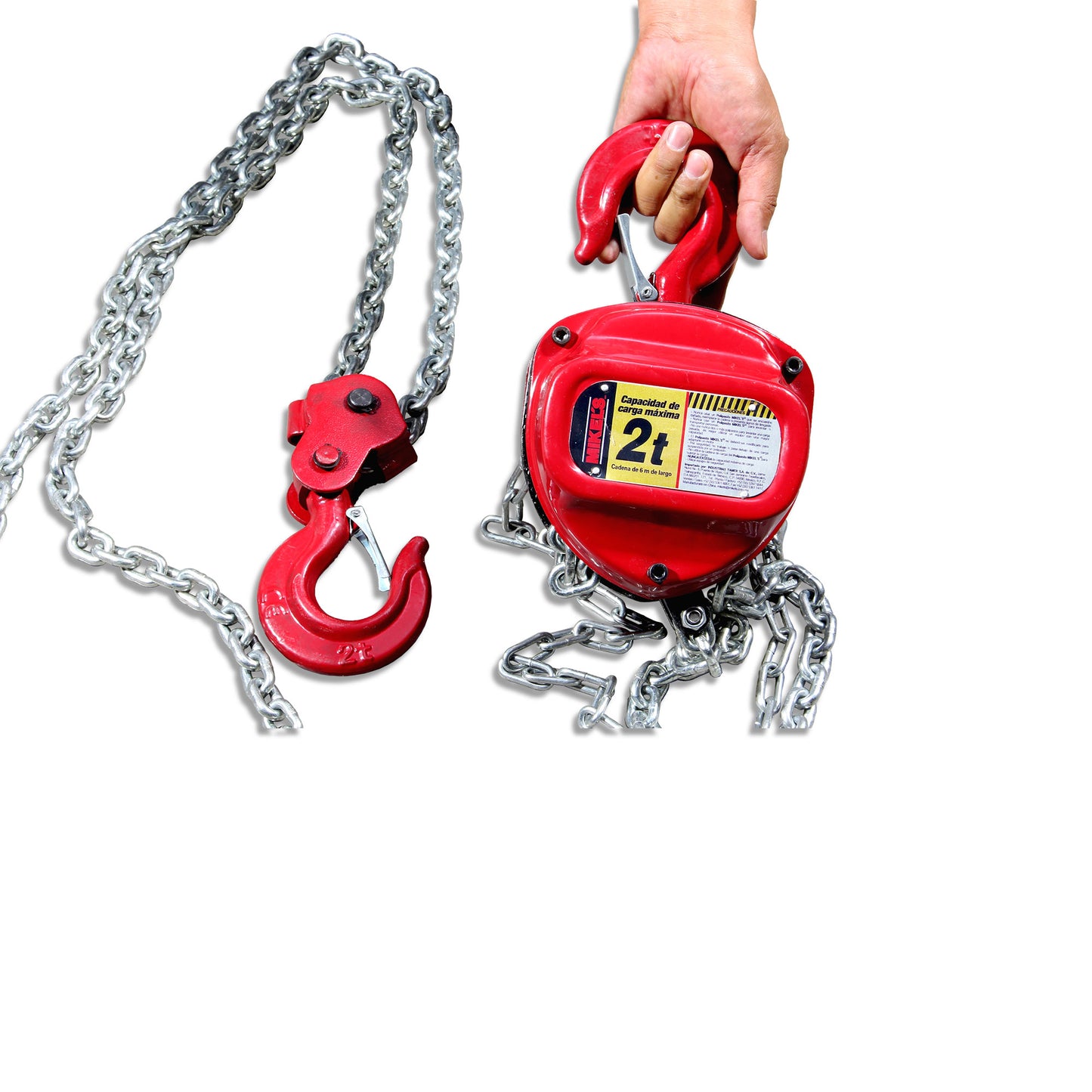 Polipasto manual (2 ton, cadena 6 mts)
