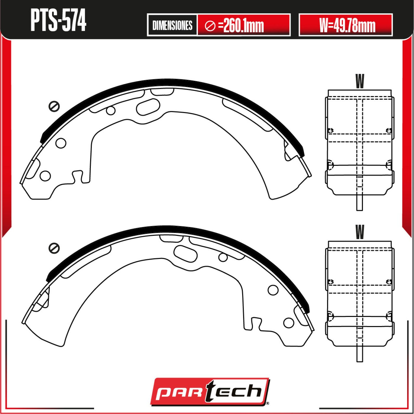 Balatas Para Freno De Tambor Nissan Frontier 2005-2007