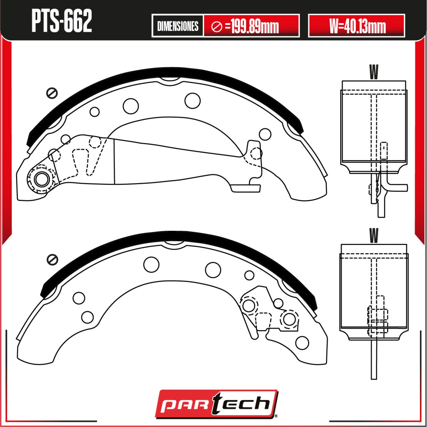 Balatas Para Freno De Tambor Audi 4000 1985-1987