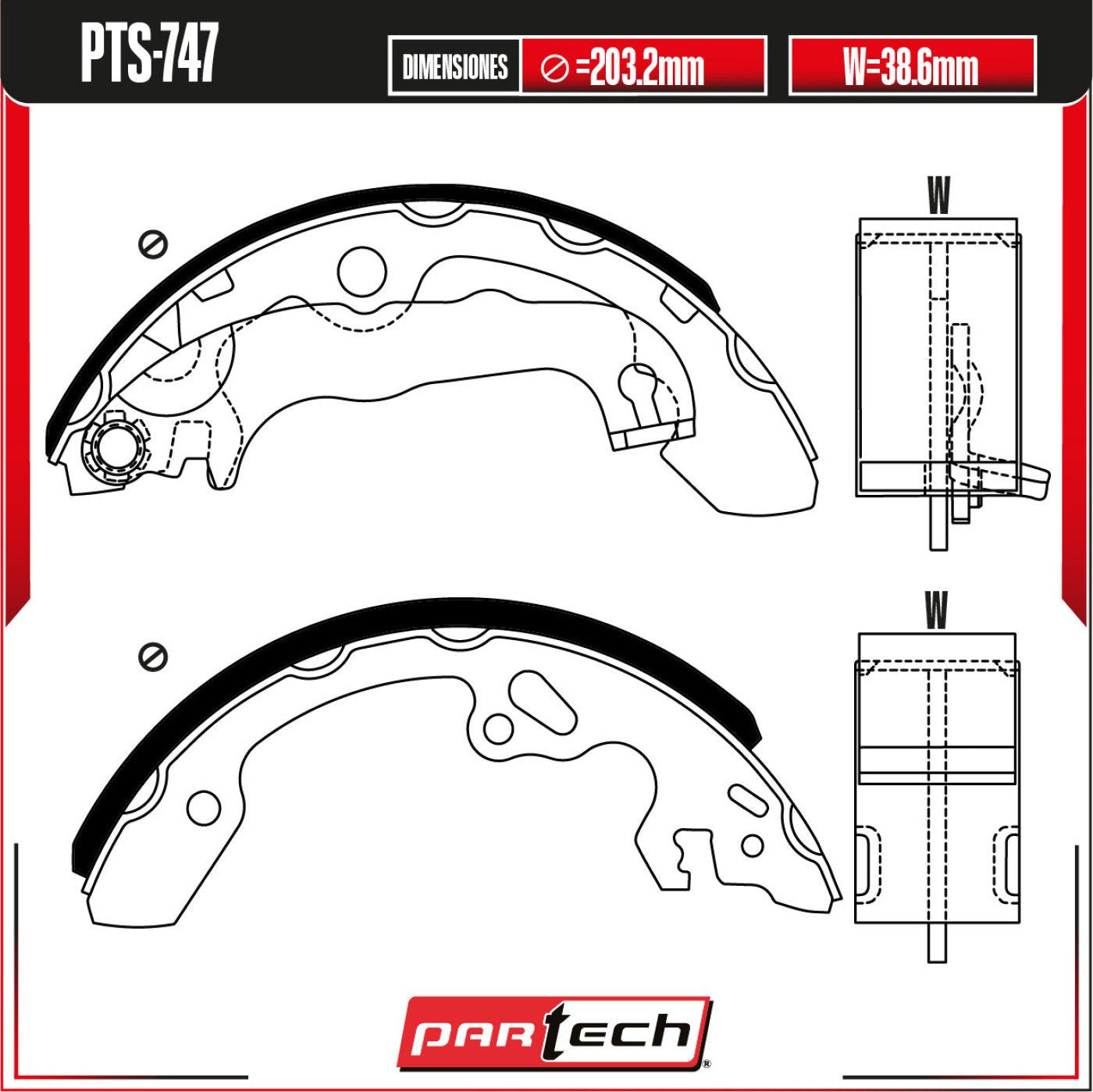 Balatas Para Freno De Tambor Ford Focus 2000-2004