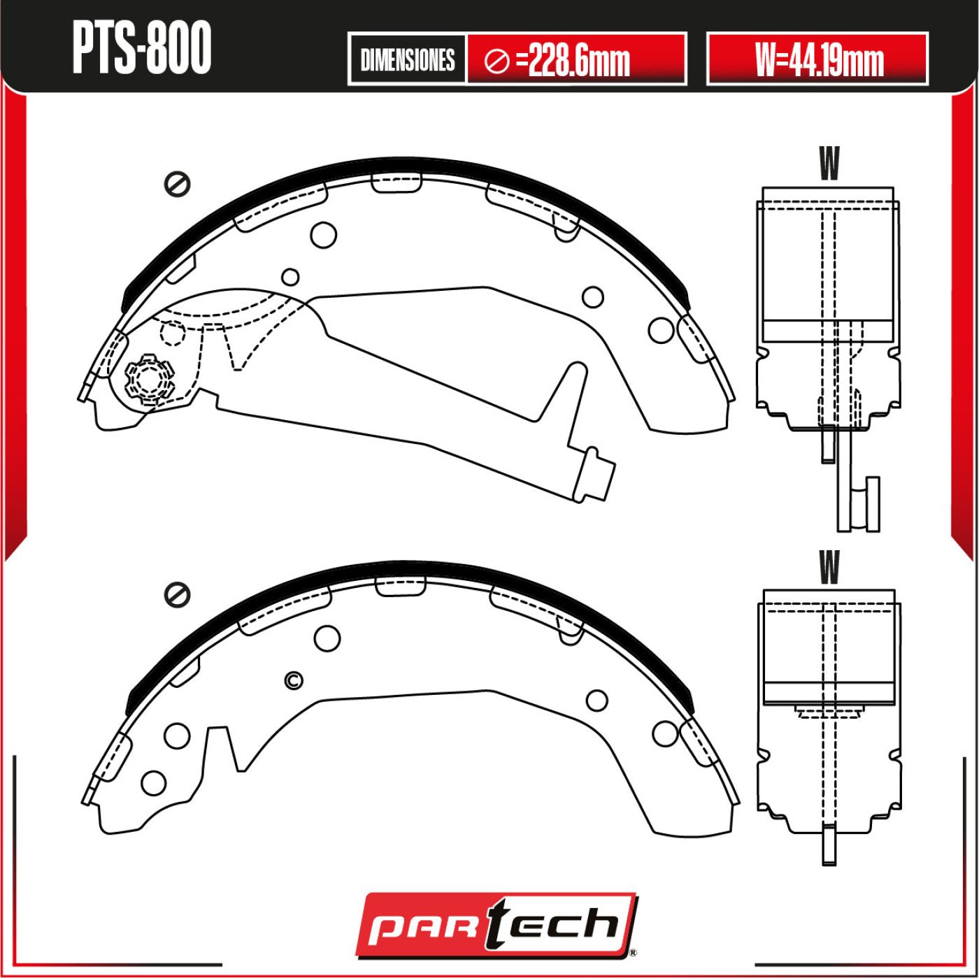 Balatas Para Freno De Tambor Chevrolet Cobalt 2009-2010