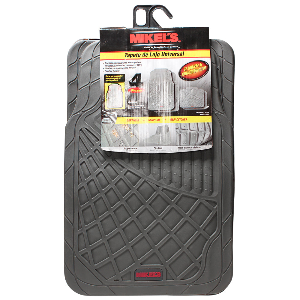 Tapetes para auto de hule, gris de lujo