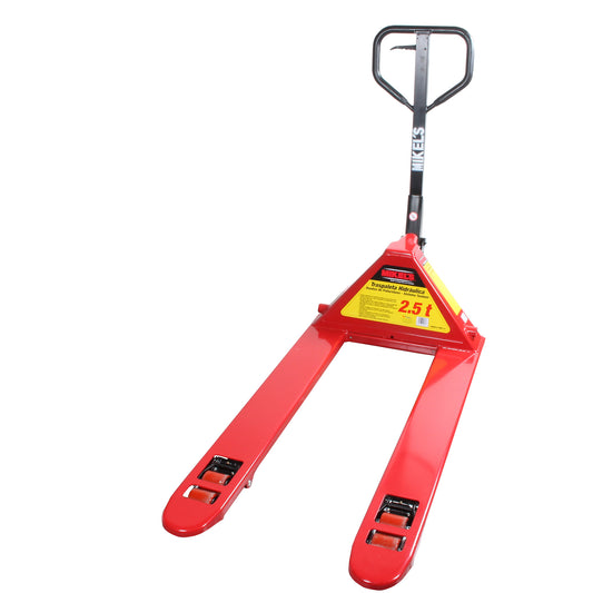 Patin hidraulico transpaleta con ruedas de poliuretano sistema tandem (2.5 ton)