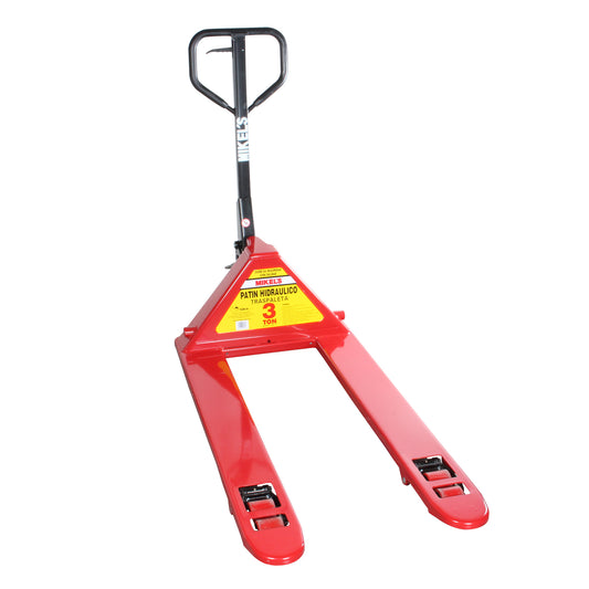 Patin hidraulico transpaleta con ruedas de poliuretano sistema tandem (3 ton)