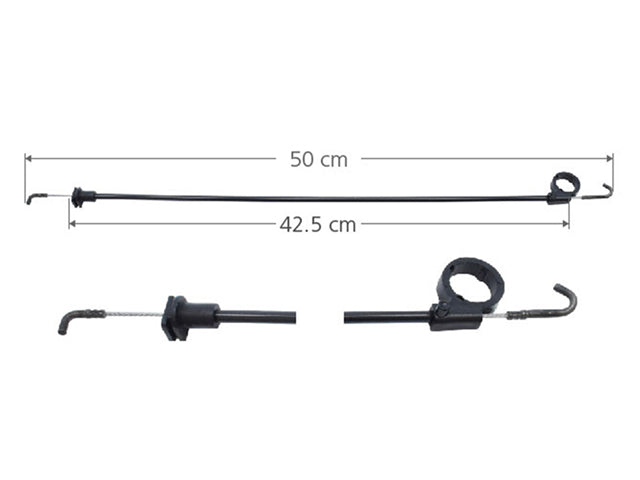 CHICOTE CERRADURA PUERTA VW POINTER DELANTERO 97-05 4 PUERTAS 50.2 CM IZQ TW