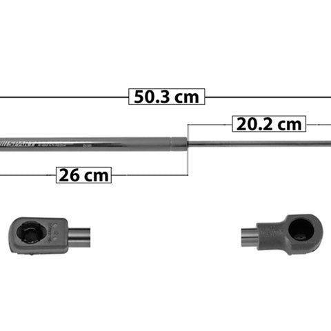 AMORTIGUADOR 5TA PUERTA AD A3 00-03 50.3 CM 26 CM 20.2 CM DER/IZQ SP