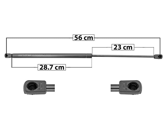 AMORTIGUADOR 5TA PUERTA AD A3/QUATTRO 13-16 56 CM 28.7 CM 23 CM DER/IZQ SP