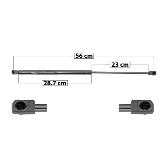 AMORTIGUADOR 5TA PUERTA AD A3 13-16 56 CM 28.7 CM 23 CM DER/IZQ MNJ