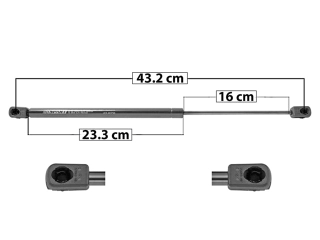 AMORTIGUADOR VIDRIO 5TA PUERTA FD BRONCO 84-90 43.2 CM 23.3 CM 16 CM DER/IZQ SP