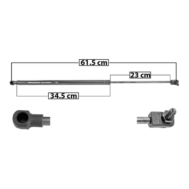 AMORTIGUADOR 5TA PUERTA MZ 3 14-18 61.5 CM 34.5 CM 23 CM DER / IZQ SP