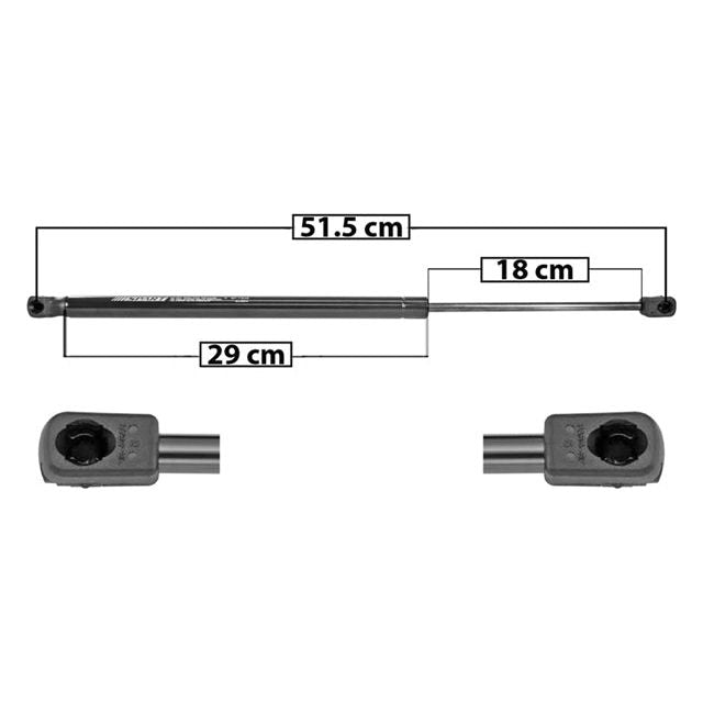 AMORTIGUADOR 5TA PUERTA MZ 2 12-15 51.5 CM 29 CM 18 CM DER / IZQ SP