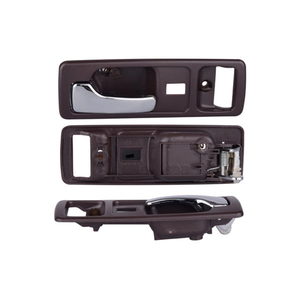 Manija Interior Hd Accord 2P Coupe 90-93 Con Hoyo Para Seguro Seguro Electrico Cafe/Cromado Plastico Delantera Izq