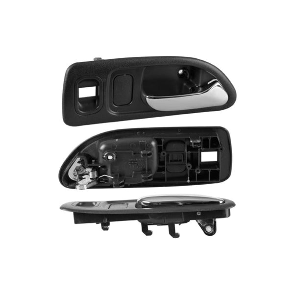 Manija Interior Hd Accord 4P Sedan 94-97 Con Hoyo Para Seguro Y Cristal Cafe/Cromado Plastico Delantera Der