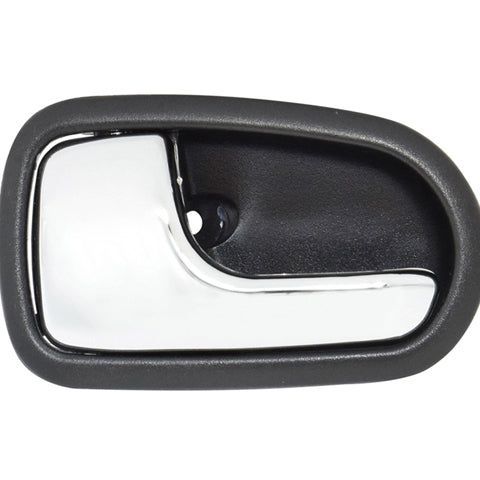 MANIJA INTERIOR MZ 323 FAMILIA/PROTEGE 95-03/626 93-02 NEGRA/CROMO PLASTICO DELANTERA/TRASERA IZQ