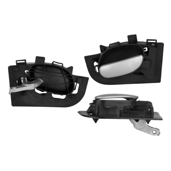 Manija Interior Pg 206 01-09 Negro/Plata Plastico Delantera/Trasera Der