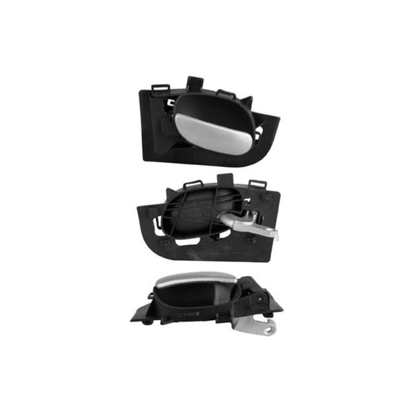 Manija Interior Pg 206 01-09 Negro/Plata Plastico Delantera/Trasera Izq