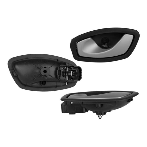 Manija Interior Rn Clio 15-17 Corrugada Negro/Plata Plastico Sin Seguro Delantera/Trasera Izq
