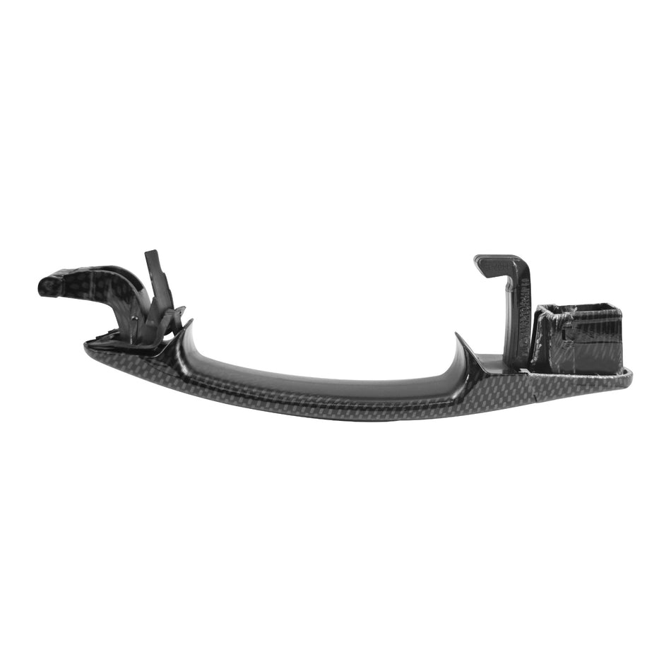 MANIJA EXTERIOR ST TOLEDO 13-18 VW JETTA BICENTENARIO 11-18/POLO 13-16/TIGUAN 09-17/VENTO 14-19/UP 16-20 SIN HOYO PARA LLAVE FIBRA DE CARBON NEGRA PLASTICO DELANTERA DER/TRAS DER/I