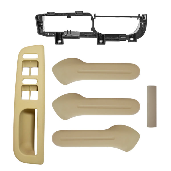 Manija Interior Vw Jetta A4 99-05 Kit Jaladera 5 Piezas Lisa Beige Plastico Solo Mango Mnj Delantero/Trasero Der/Izq