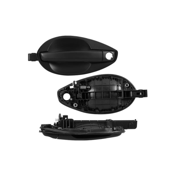Manija Exterior Hy Tiburon Delantera 03-08 Negro Con Hoyo Para Llave Lisa Plastico Tw Izq