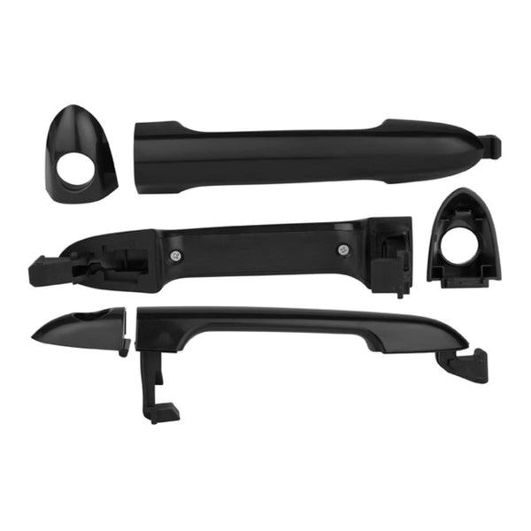 Manija Exterior Kia Rio Delantera 16-17/4 Y 5 Puertas Negra Con Hoyo Para Llave Sin Sensor Lisa Para Pintar Plastico Tw Izq