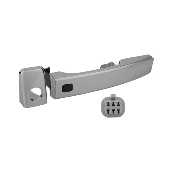 Manija Exterior Kia Soul Delantera 16-19 5 Puertas Cromada Con Hoyo Para Llave Con Sensor Plastico Tw Izq