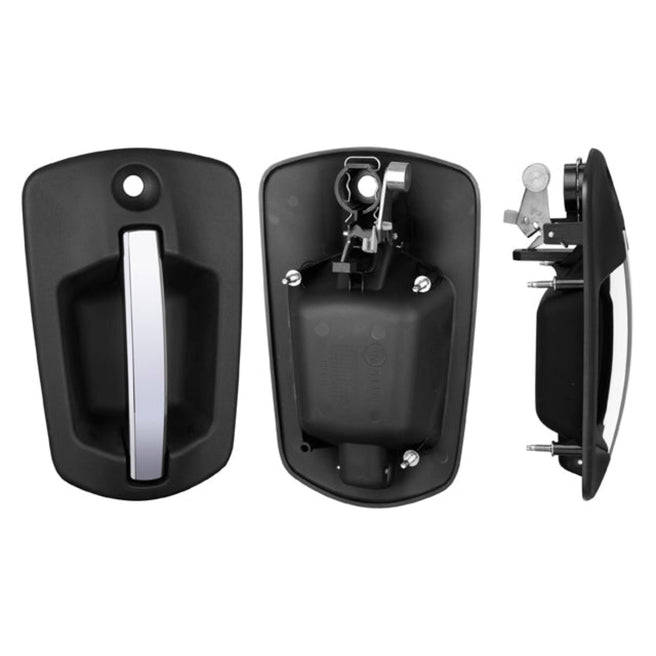 Manija Exterior Fr Cascadia Delantera 18-24 C/Hoyo P/Llave Corrugada Negro/Cromo Izq