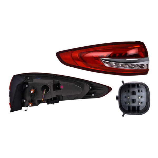 Calavera Exterior Fd Fusion 17-18 C/Leds Tyc Izq P/ Ford Fusion 2017-2018