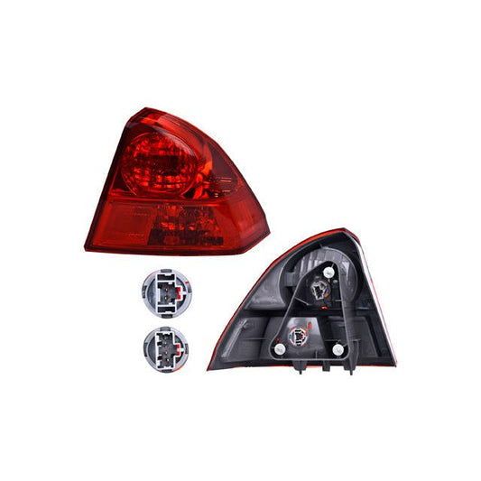 Calavera Exterior Hd Civic 03-05 4 Puertas C/Foco Depo Der. P/ Honda Civic 2003-2005