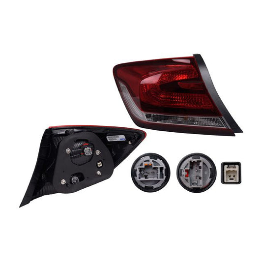 Calavera Exterior Hd Civic 13 4 Puertas C/Foco Depo Izq P/ Honda Civic 2013-2013