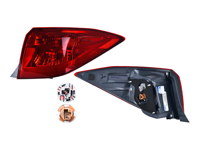 CALAVERA EXTERIOR TY COROLLA 17-19 ROJO C/LEDS DEPO DER