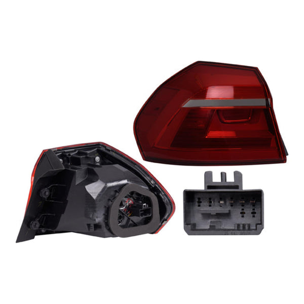 Calavera Exteriores Vw Passat Claras C/Leds Depo Izq P/ Volkswagen Passat 2016-2019
