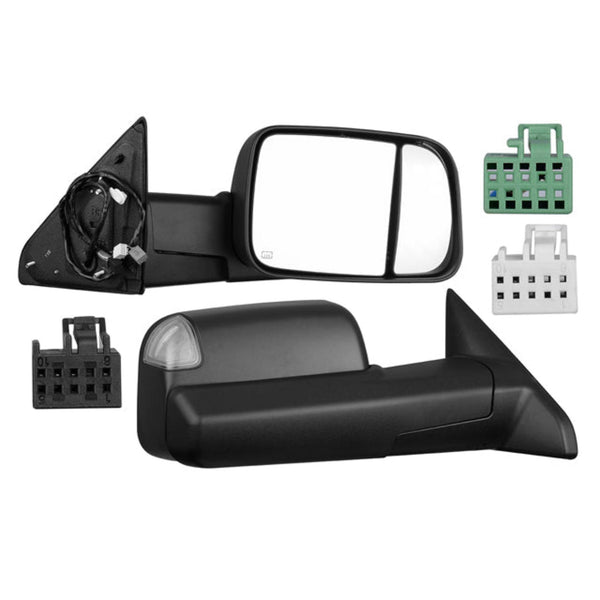 Espejo Electrico E/Abatible C/Desempanante C/Direccional C/Luz Inferior Corrugado P/ Dodge Ram 2019-2022