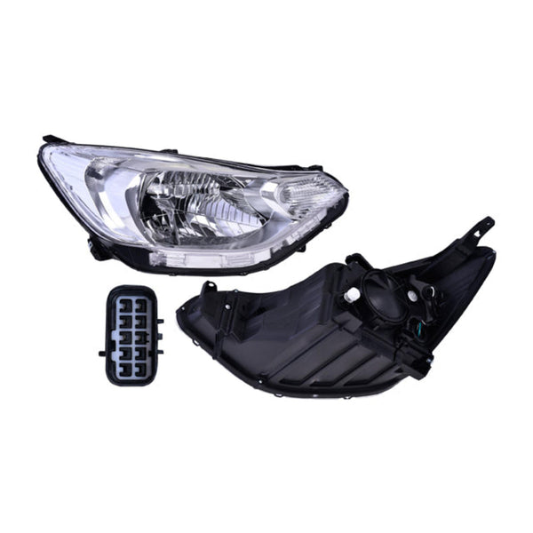 Faro Cv Aveo 18-23 Manual/Electrico S/Motor Fondo Cromado S/Foco Depo Der P/ Chevrolet Aveo 2018-2023